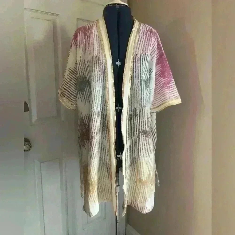SOFT SORROUNDINGS BOHO HIPPIE KIMONO SHRUG DUSTER ONE SIZE FITS MOST